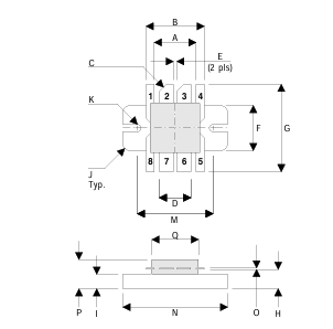 Semelab D2216UK 15W 12.5V DMOS射頻功率晶體管